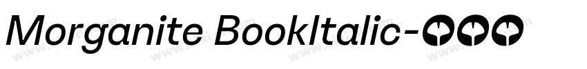 Morganite BookItalic字体转换 Morganite BookItalic字体转换